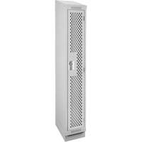 Clean Line Lockers, 12" x 18" x 82", Steel, Grey, Rivet (Assembled), Perforated Cantin et fils