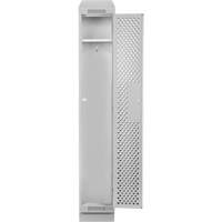 Clean Line Lockers, 12" x 18" x 82", Steel, Grey, Rivet (Assembled), Perforated Cantin et fils