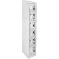 Petits casiers &eacute;conomiques assembl&eacute;s et perfor&eacute;s Clean Line, 6 niveaux, 18" x 72" x 12", Acier Cantin et fils