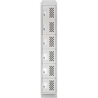 Petits casiers &eacute;conomiques assembl&eacute;s et perfor&eacute;s Clean Line, 6 niveaux, 18" x 72" x 12", Acier Cantin et fils