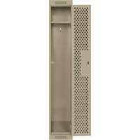 Casiers Clean Line, 12" x 12" x 72", Acier, Beige, Rivet (assembl&eacute;), Perfor&eacute; Cantin et fils