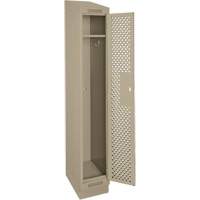 Clean Line Lockers, 12" x 12" x 82", Steel, Beige, Rivet (Assembled), Perforated Cantin et fils