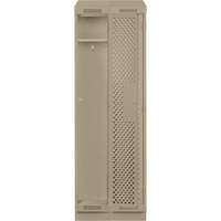 Clean Line Lockers, Bank of 2, 24" x 12" x 82", Steel, Beige, Rivet (Assembled), Perforated Cantin et fils