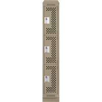 Casiers Clean Line, 3 niveaux, 12" x 18" x 82", Acier, Beige, Rivet (assembl&eacute;), Perfor&eacute; Cantin et fils