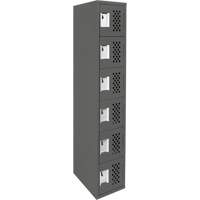 Assembled Lockerettes Clean Line Perforated Economy Lockers, 6 -tier, 18" x 72" x 12", Steel Cantin et fils