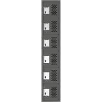 Assembled Lockerettes Clean Line Perforated Economy Lockers, 6 -tier, 18" x 72" x 12", Steel Cantin et fils