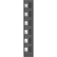 Assembled Lockerettes Clean Line Perforated Economy Lockers, 6 -tier, 18" x 72" x 12", Steel Cantin et fils