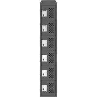 Petit casier perfor&eacute; Clean-Line, 6 niveaux, 15" x 72" x 12", Acier Cantin et fils
