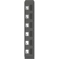 Petits casiers &eacute;conomiques assembl&eacute;s et perfor&eacute;s Clean Line, 6 niveaux, 18" x 72" x 12", Acier Cantin et fils