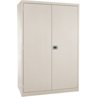 Armoires de rangement Hi-Boy profondes, Acier, 4 Tablettes, 72" h x 36" la x 24" P, Beige Cantin et fils