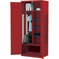 Deluxe Gear Locker, Steel, 36" W x 24" D x 72" H, Red Cantin et fils