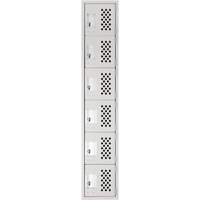 Clean Line Lockerettes, 6 -tier, 18" x 72" x 12", Steel Cantin et fils