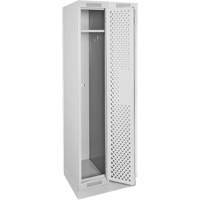 Clean Line Lockers, Bank of 2, 24" x 15" x 76", Steel, Grey, Rivet (Assembled), Perforated Cantin et fils