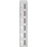 Petit casier perfor&eacute; Clean-Line, 6 niveaux, 15" x 72" x 12", Acier Cantin et fils