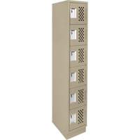 Petits casiers &eacute;conomiques assembl&eacute;s et perfor&eacute;s Clean Line, 6 niveaux, 18" x 72" x 12", Acier Cantin et fils