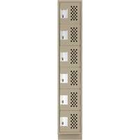 Petits casiers &eacute;conomiques assembl&eacute;s et perfor&eacute;s Clean Line, 6 niveaux, 18" x 72" x 12", Acier Cantin et fils