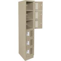 Petits casiers &eacute;conomiques assembl&eacute;s et perfor&eacute;s Clean Line, 6 niveaux, 18" x 72" x 12", Acier Cantin et fils