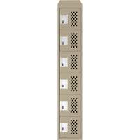 Petits casiers &eacute;conomiques assembl&eacute;s et perfor&eacute;s Clean Line, 6 niveaux, 18" x 72" x 12", Acier Cantin et fils