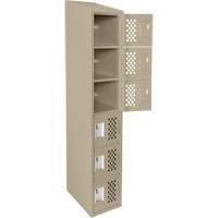 Petits casiers &eacute;conomiques assembl&eacute;s et perfor&eacute;s Clean Line, 6 niveaux, 18" x 72" x 12", Acier Cantin et fils