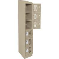 Petits casiers &eacute;conomiques assembl&eacute;s et perfor&eacute;s Clean Line, 6 niveaux, 18" x 72" x 12", Acier Cantin et fils