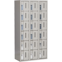 Concorde Heavy-Duty Lockers, 6 -tier, Bank of 3, 36" x 18" x 72", Steel, Grey, Welded (Assembled) Cantin et fils