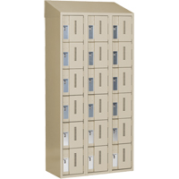 Concorde Heavy-Duty Lockers, 6 -tier, Bank of 3, 36" x 18" x 78", Steel, Beige, Welded (Assembled) Cantin et fils