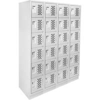Casiers &eacute;conomiques perfor&eacute;s et assembl&eacute;s Clean Line, 6 niveaux, Bloc de 4, 18" x 72" x 12", Acier Cantin et fils