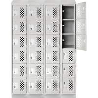 Casiers &eacute;conomiques perfor&eacute;s et assembl&eacute;s Clean Line, 6 niveaux, Bloc de 4, 18" x 72" x 12", Acier Cantin et fils