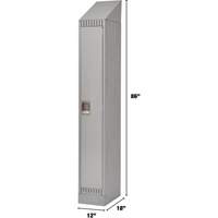 Lockers, 12" x 18" x 86", Steel, Grey, Knocked Down Cantin et fils