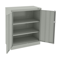 Armoire &agrave; hauteur de comptoir, Acier, 2 Tablettes, 42" h x 36" la x 18" P, Gris p&acirc;le Cantin et fils