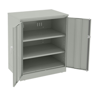 Armoire &agrave; hauteur de comptoir de luxe, Acier, 2 Tablettes, 42" h x 36" la x 24" P, Gris p&acirc;le Cantin et fils