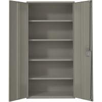 Armoire de rangement Hi-Boy, Acier, 4 Tablettes, 72" h x 36" la x 18" P, Gris Cantin et fils