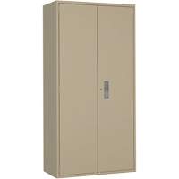 Wardrobe Storage Cabinet, Steel, 36" W x 18" D x 72" H, Beige Cantin et fils