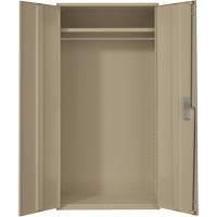 Wardrobe Storage Cabinet, Steel, 36" W x 18" D x 72" H, Beige Cantin et fils