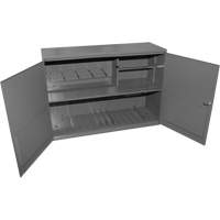Abrasive Accessory Cabinet, Steel, 2 Drawers, 33-3/4" x 11-7/8" x 23-7/8", Grey Cantin et fils