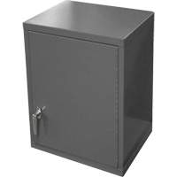 Armoire murale, 27" h x 13-11/16" la x 18" p, 2 tablettes, Acier, Gris Cantin et fils