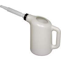 Oil Dispenser with White Spout, Plastic, 6 qt Capacity Cantin et fils