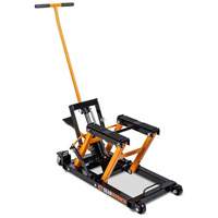 ATV and Motorcycle Jack, 0.75 Ton(s) Capacity, 4-2/3" Lowered, 14-1/2" Raised, Manual Hydraulic Cantin et fils
