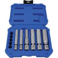 Jeu de douilles pour bougies d'allumage et bougies &agrave; incandescence 6 mcx Cantin et fils