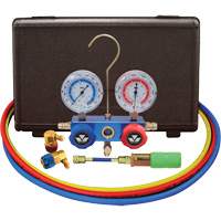 Automotive R134A 2-Way Manifold Gauge Set with Mini Dye Injector Cantin et fils