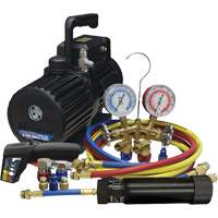 Ensemble combin&eacute; d&eacute;vacuation et de chargement pour R134a/R1234yf? Cantin et fils