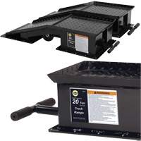Rampes pour camions lourds avec longue poign&eacute;e en T, Capacit&eacute; 40 000 lb, 45" lo, 13-1/2" la, Hauteur de 9-19/50" Cantin et fils