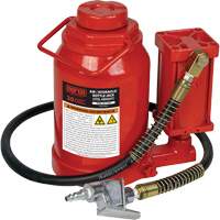 Cric-bouteille hydraulique de hauteur standard, 30 tonne(s), Air comprim&eacute;/hydraulique, 19-7/10" Hauteur &eacute;lev&eacute;e Cantin et fils