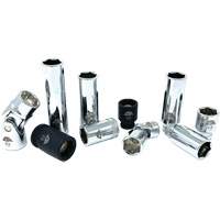Chrome Finish Socket Set with Rail, 10 Pieces, 1/4"/3/8" Drive Size Cantin et fils