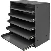 Armoire de rangement &agrave; cloisons, Acier, 5 compartiments, 20-1/2" la x 12-1/2" p, 21" h, Gris Cantin et fils