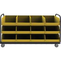 Mobile Tub Rack, Double-sided, 12 bins, 78" W x 18" D x 47" H Cantin et fils
