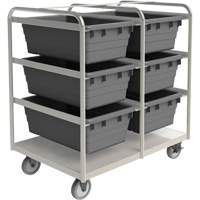 Mobile Tub Rack, Double-sided, 6 bins, 26" W x 36" D x 42" H Cantin et fils