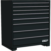 Modular Drawer Cabinet, 8 Drawers, 60" W x 24" D x 40" H, Black Cantin et fils