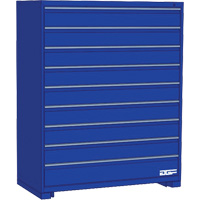 Modular Drawer Cabinet, 9 Drawers, 30" W x 24" D x 60" H, Blue Cantin et fils