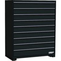 Modular Drawer Cabinet, 9 Drawers, 48" W x 24" D x 60" H, Black Cantin et fils